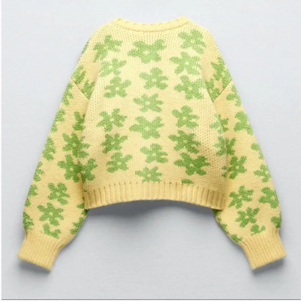 Zara Floral Jacquard Knit Cardigan NWT - Picture 7 of 8